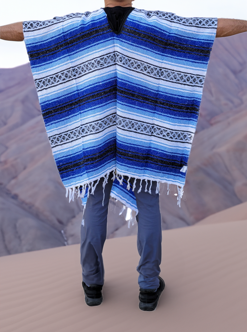 Striped Mexican Poncho