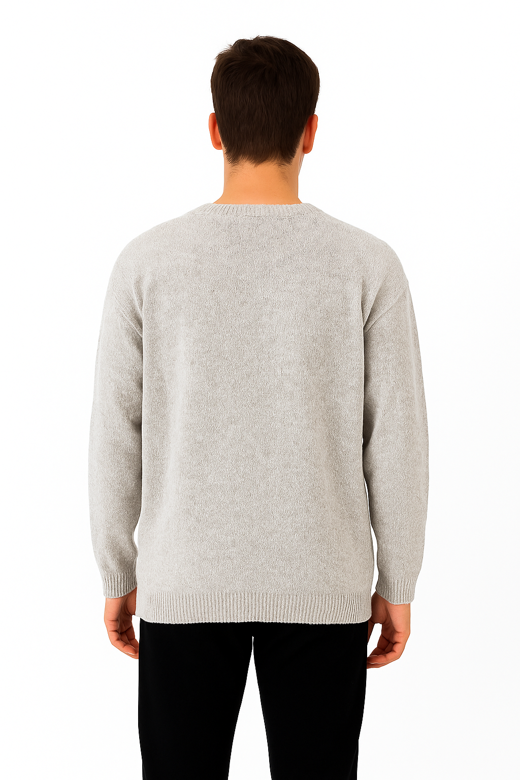 Unisex Alpaca Blend Sweater | Light Gray Melange