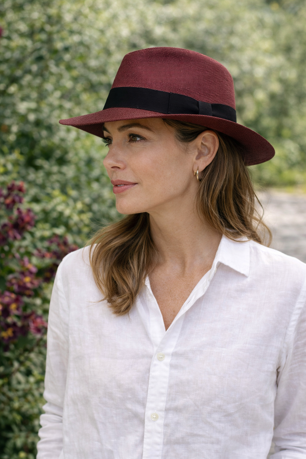 Fedora Panama Hat Wine | The Color Edit
