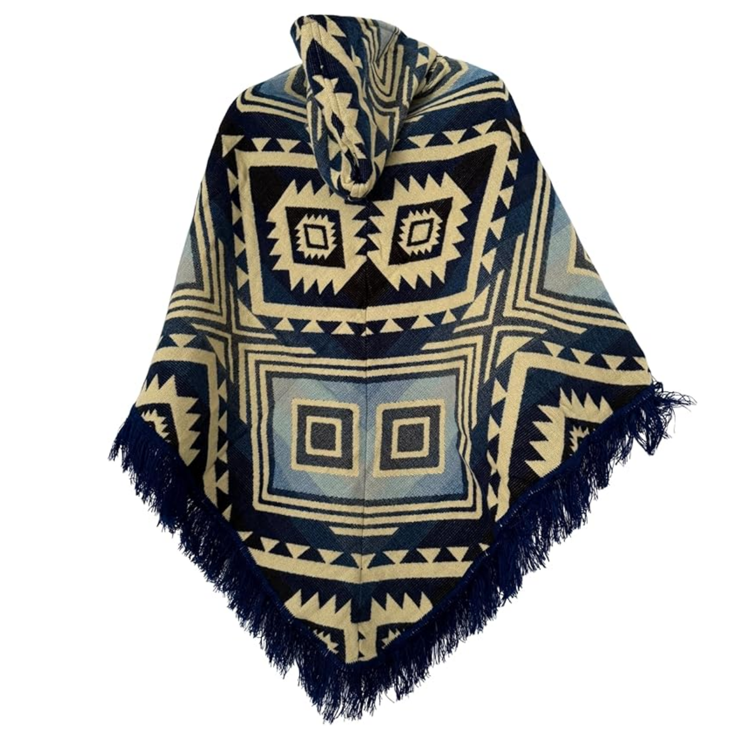 Boho Mexican Hooded Poncho for Women