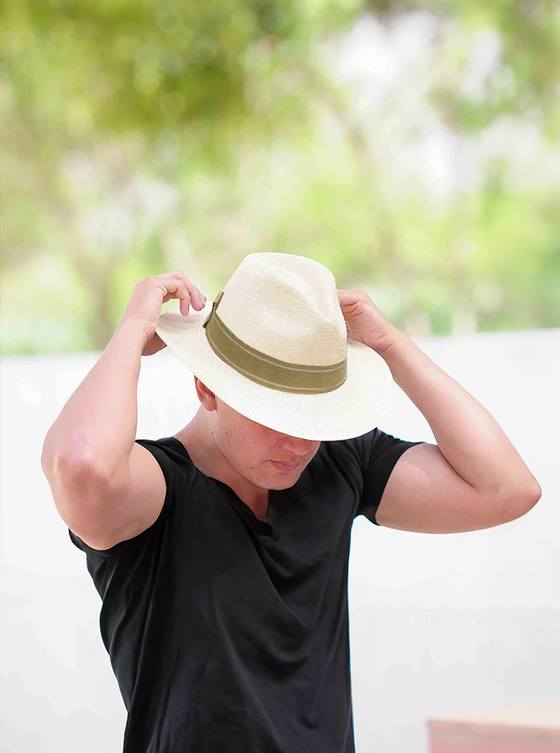 Standard Hat Band - Beige & White