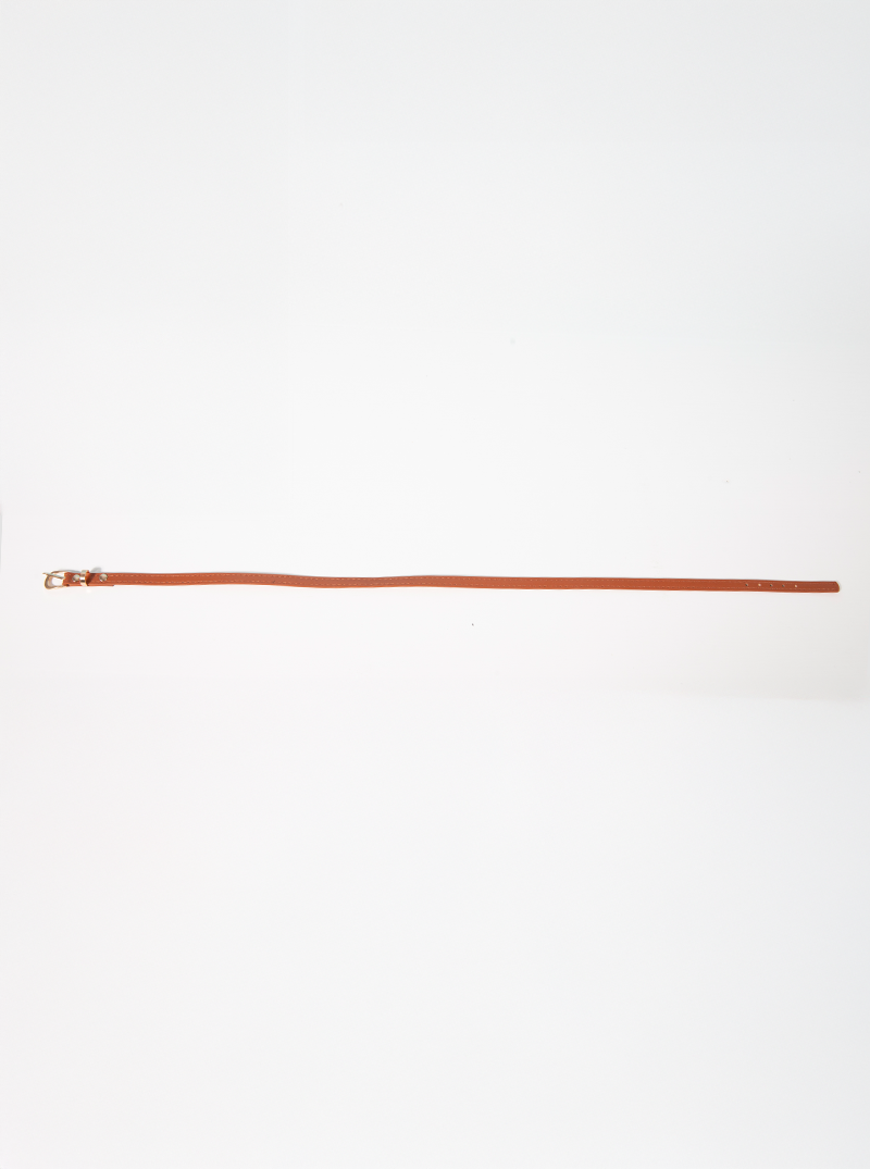 Tan Western Hat Band with Gold Buckle