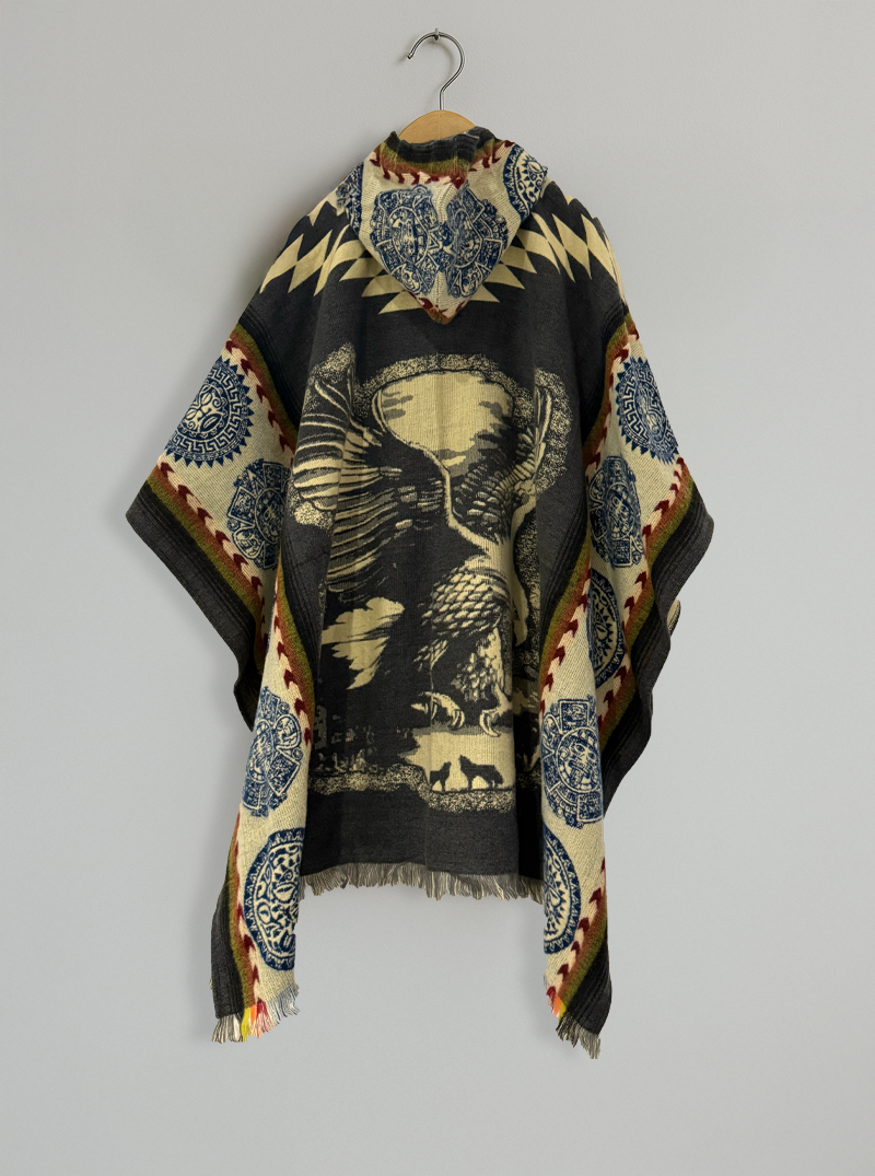 Mexican Poncho for Men | Eagle & Wolves Design