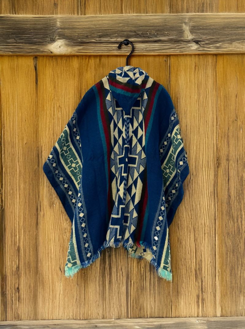 Poncho Mexicano con Cruces Tribales
