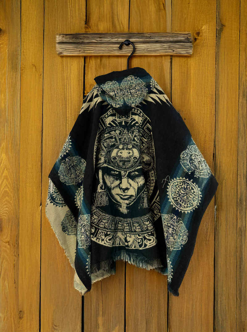 Mexican Aztek Poncho for Men | Native Face