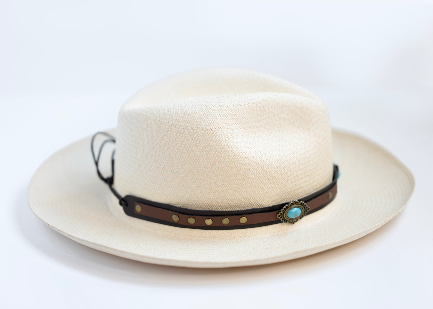 Turquoise Concho Western Hat Band