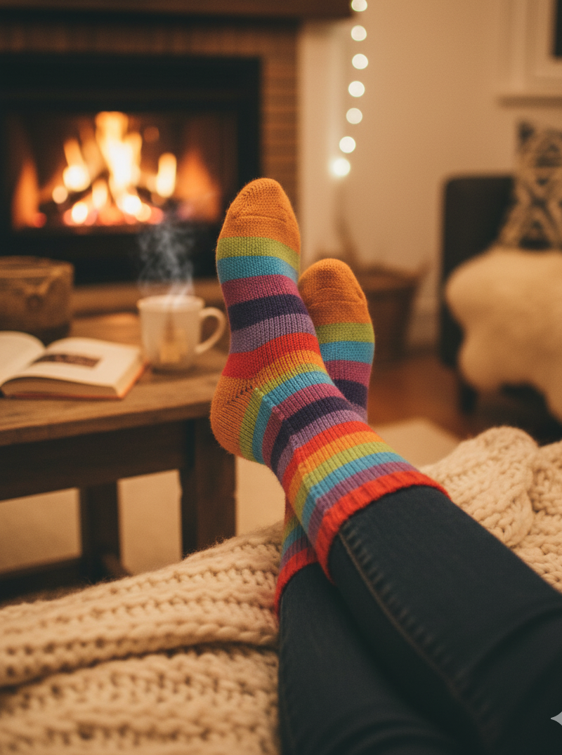 Multicolor Alpaca Socks