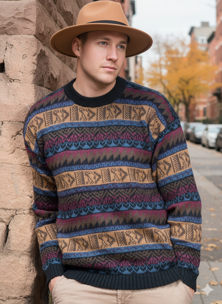 Earth Colors Alpaca Sweater for Men