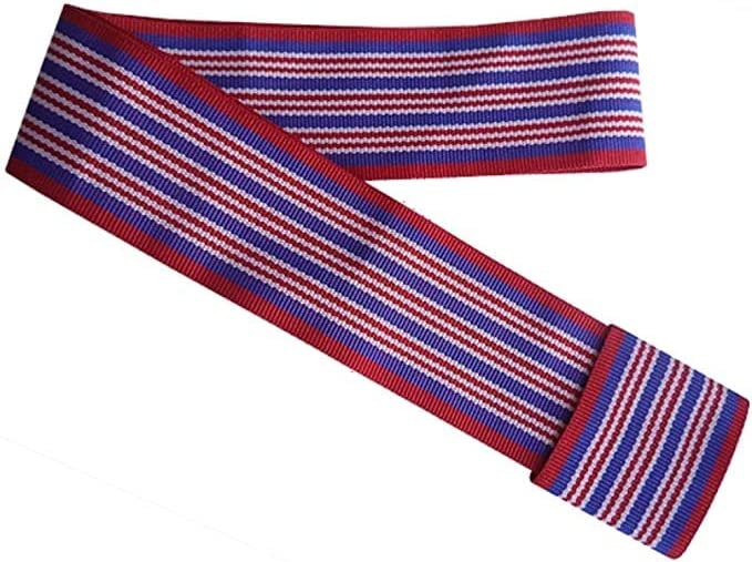 Striped Standard Panama Hat Band - Red and White