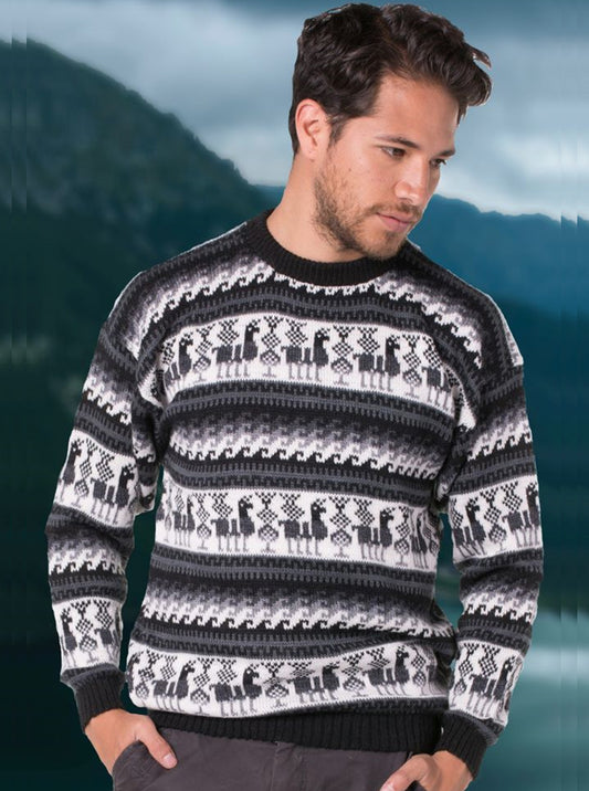 Andean Style Alpaca Sweater for Men