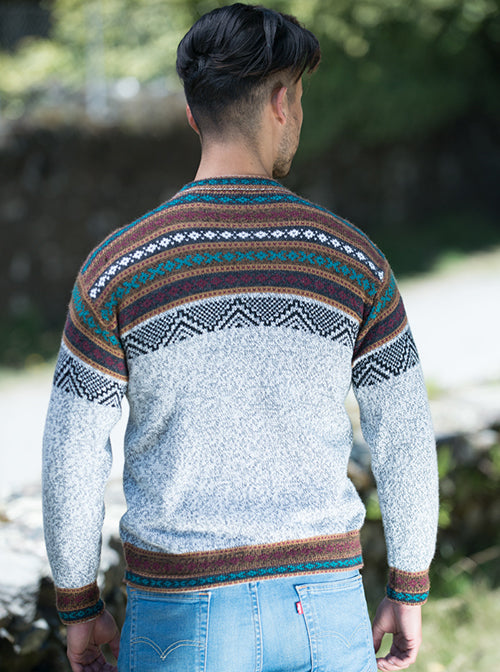 Grau Alpaka Pullover