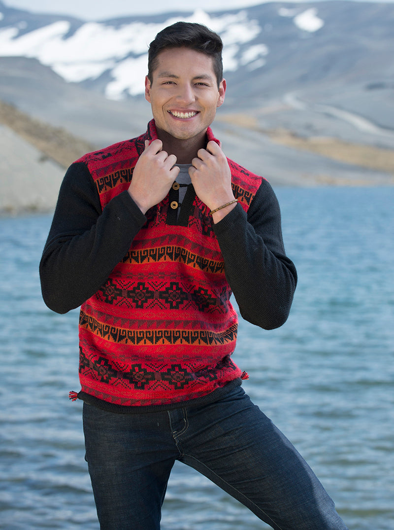 Ski Fair Isle Alpaca Sweater for Men