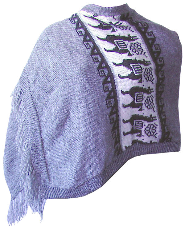 Alpaca Shawl for Women Open Poncho