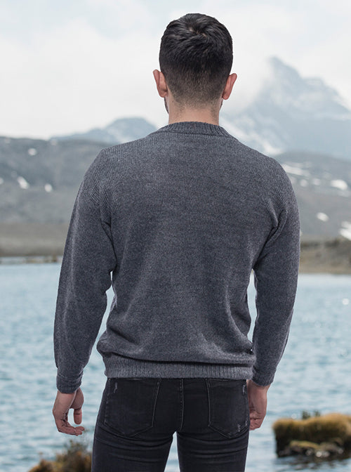 Maglione Basic in Alpaca Grigio