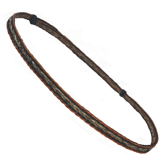 Genuine Horsehair Hat Band - Brown and Black