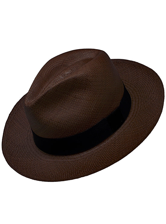 Cuban Fedora Panama Hat Dark Brown Panama Hat for Men – Gamboa