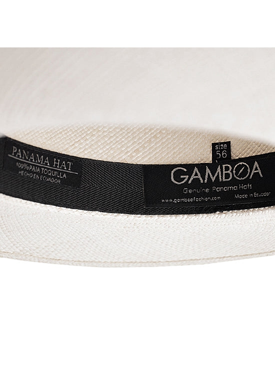 White Panama Hat - Gambler Hat