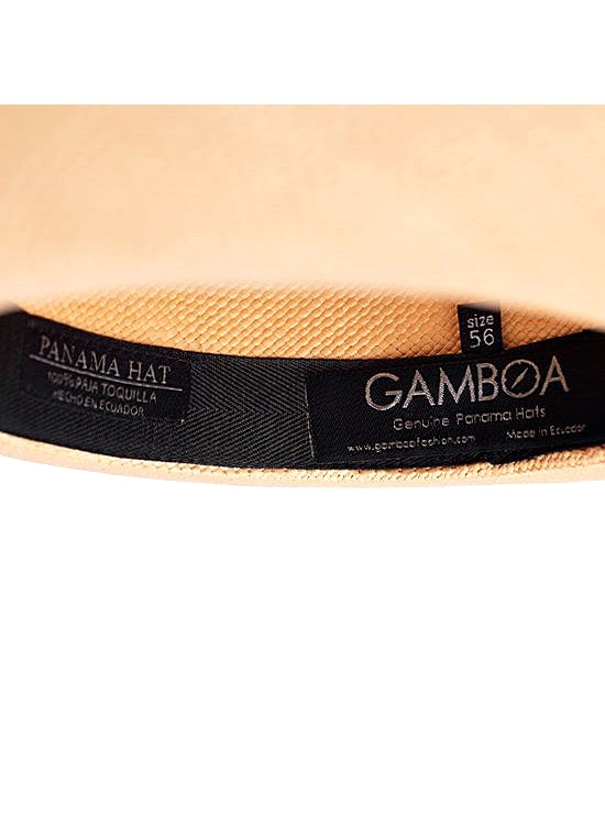 Light Brown Panama Hat - Wide Brim Gambler Hat