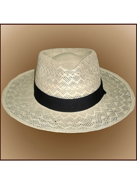 Panama Montecristi Hat - Fretwork Ausin for Men (Grade 17-18)