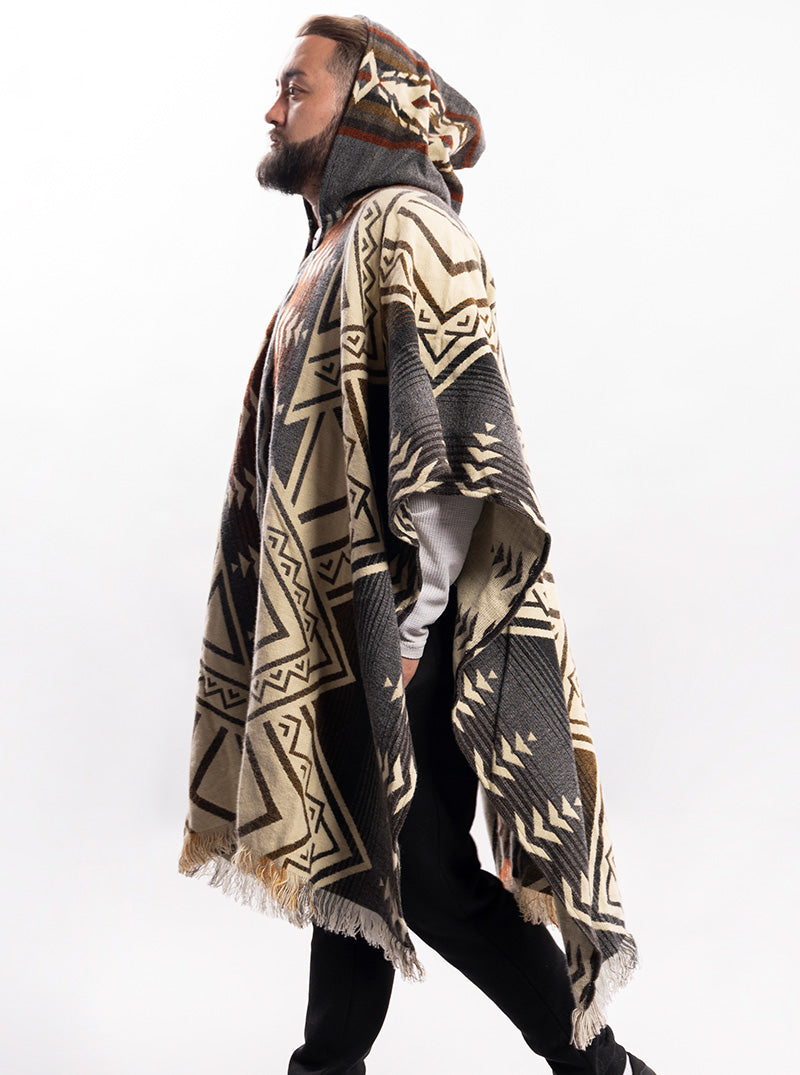 Mexican Poncho for Men | Aztek Style to Beat the Cold | Gamboa