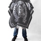 Men's Mexican Poncho - Two Horses - GREY