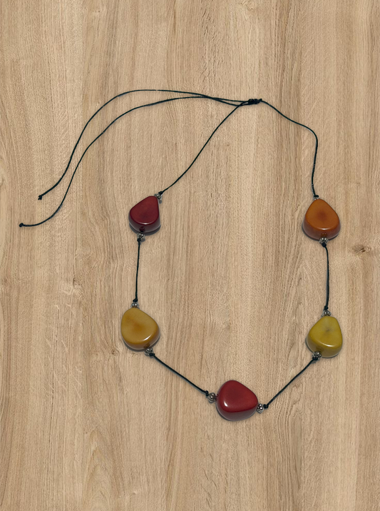 Halskette "Tagua Earth Colors"