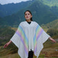 Alpaka-Poncho für Damen – Mehrfarbig