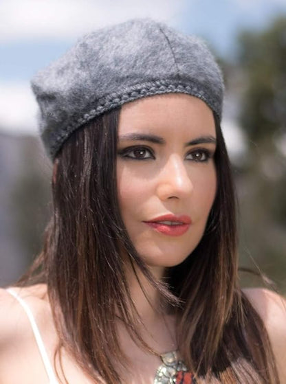 Gray Alpaca Beanie