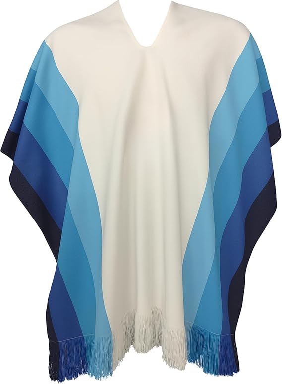 Argentinian Flag-Inspired Poncho