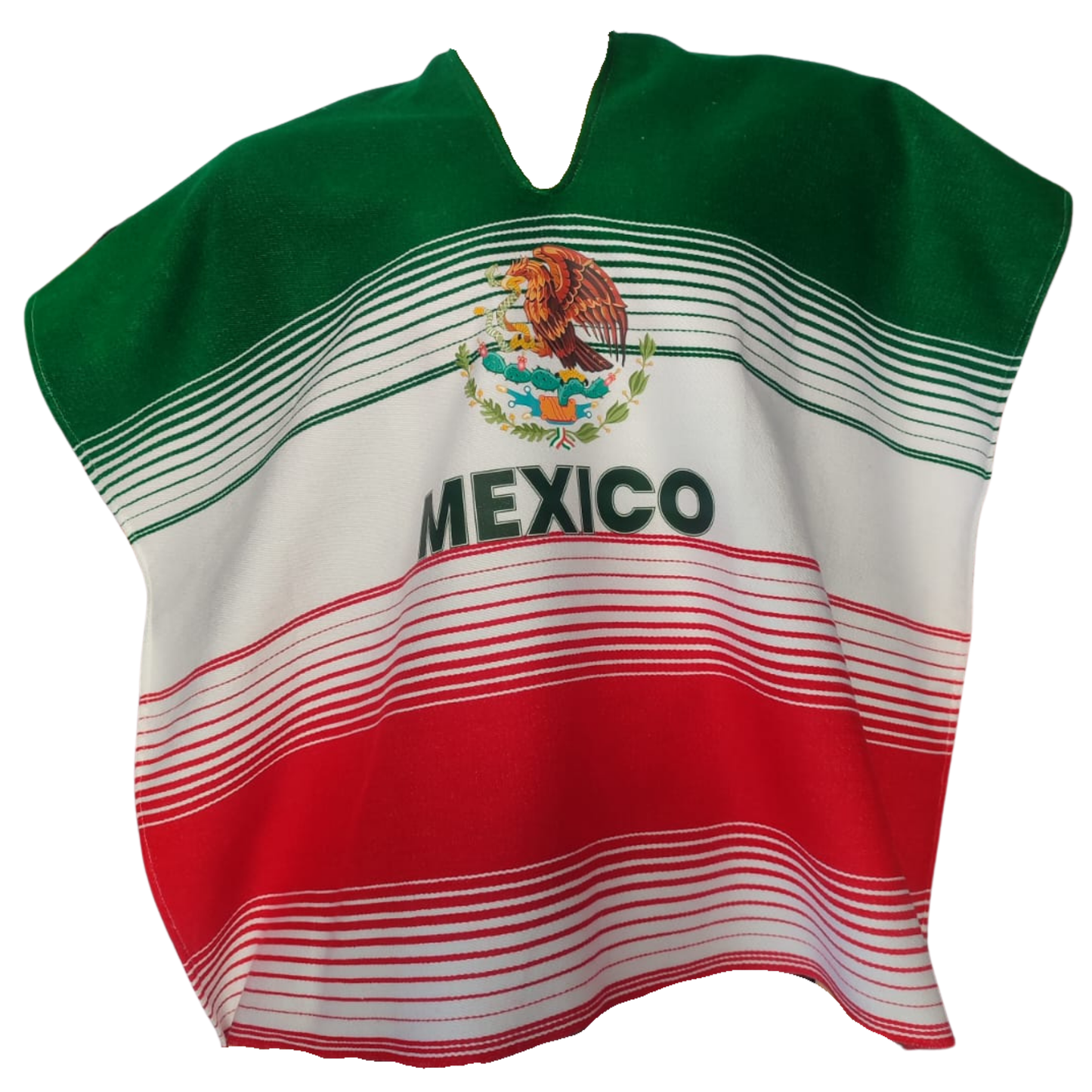 Mexican Flag Poncho