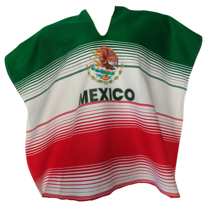 Mexican Flag Poncho