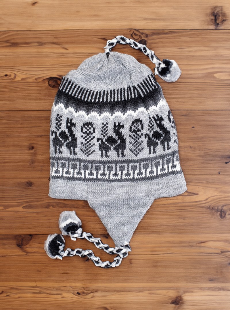Andean Alpaca Hat with braids – Gamboa