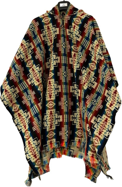 Multicolor Mexican Poncho