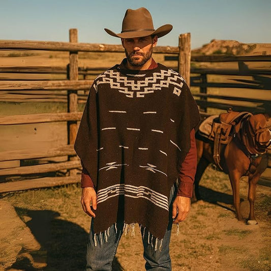 Clint Eastwood Poncho - Mexican Poncho - BROWN