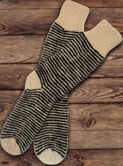 Classic Striped Alpaca Socks