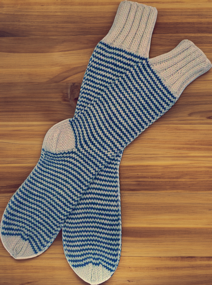 Classic Striped Alpaca Socks