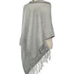 Schulterumhang Baby Alpaka- Weiss Offener Poncho