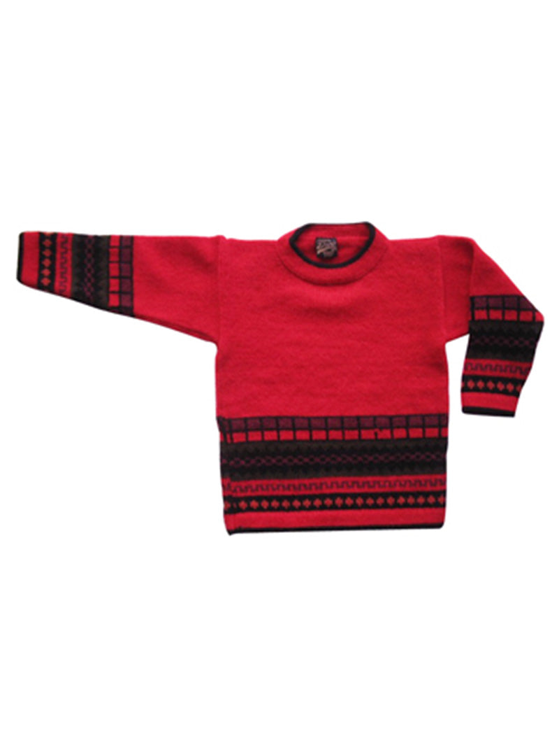 Gamboa Alpaca Sweater for Kids (Ages 4-5) Red