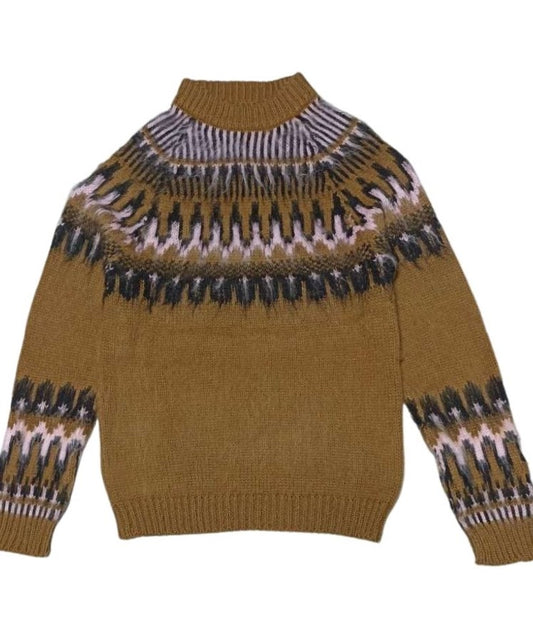 Brauner Alpaka-Pullover aus den Anden für Damen