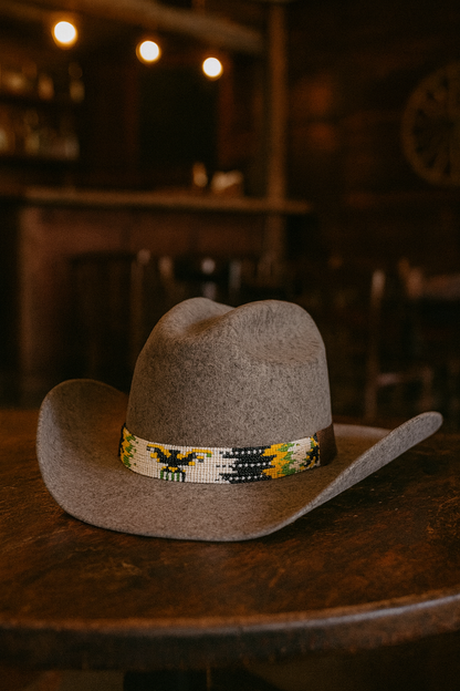 Western Beaded Hat Band with Eagle Motif
