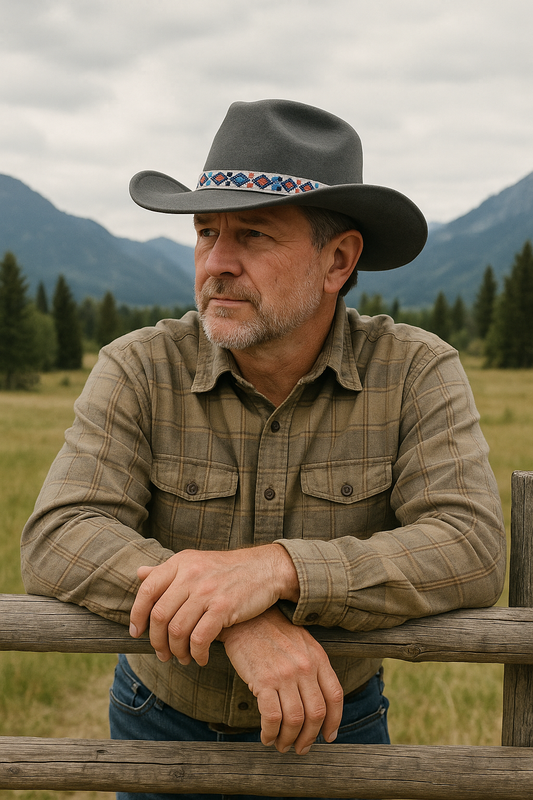 Western Beaded Hat Band with Colorful Diamonds