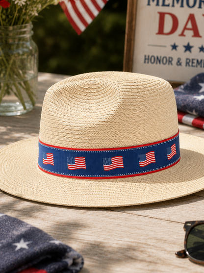 Patriotic American Flag Hat Band