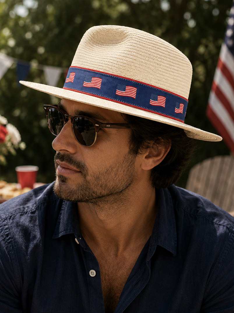 Patriotic American Flag Hat Band