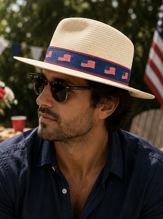 Patriotic American Flag Hat Band
