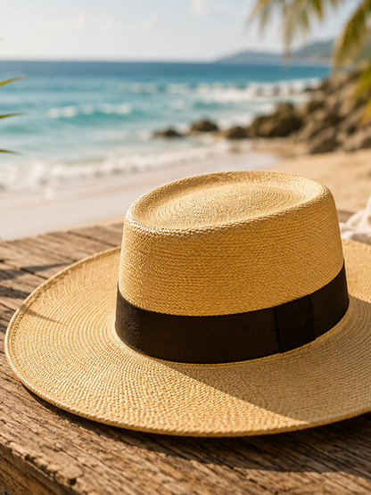 Chapeau Panama Havane Chemise Fin