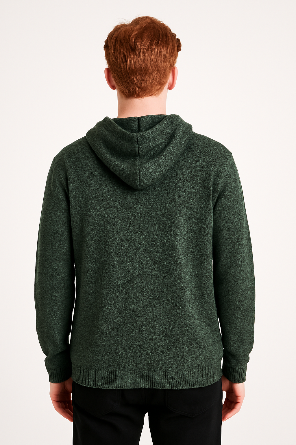 Alpaca Hoodie in Forest Green