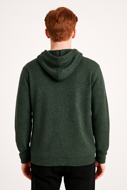 Alpaca Hoodie in Forest Green