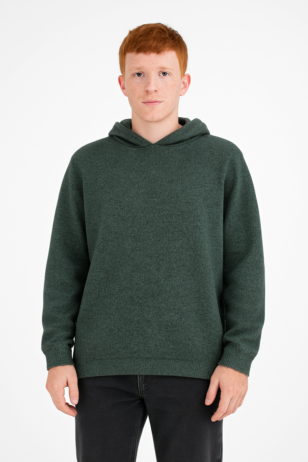 Alpaca Hoodie in Forest Green