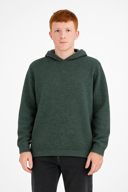 Alpaca Hoodie in Forest Green