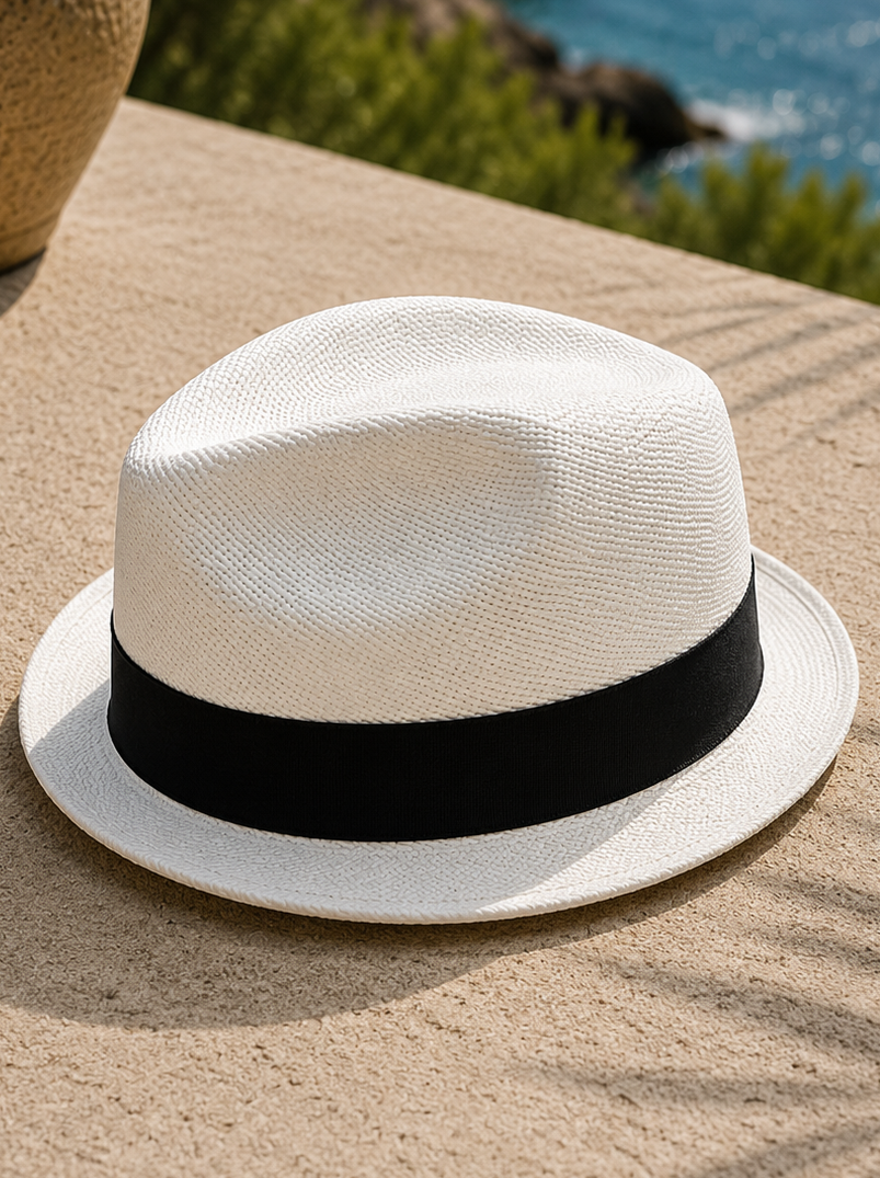 Chapeau Borsalino Blanc Homme